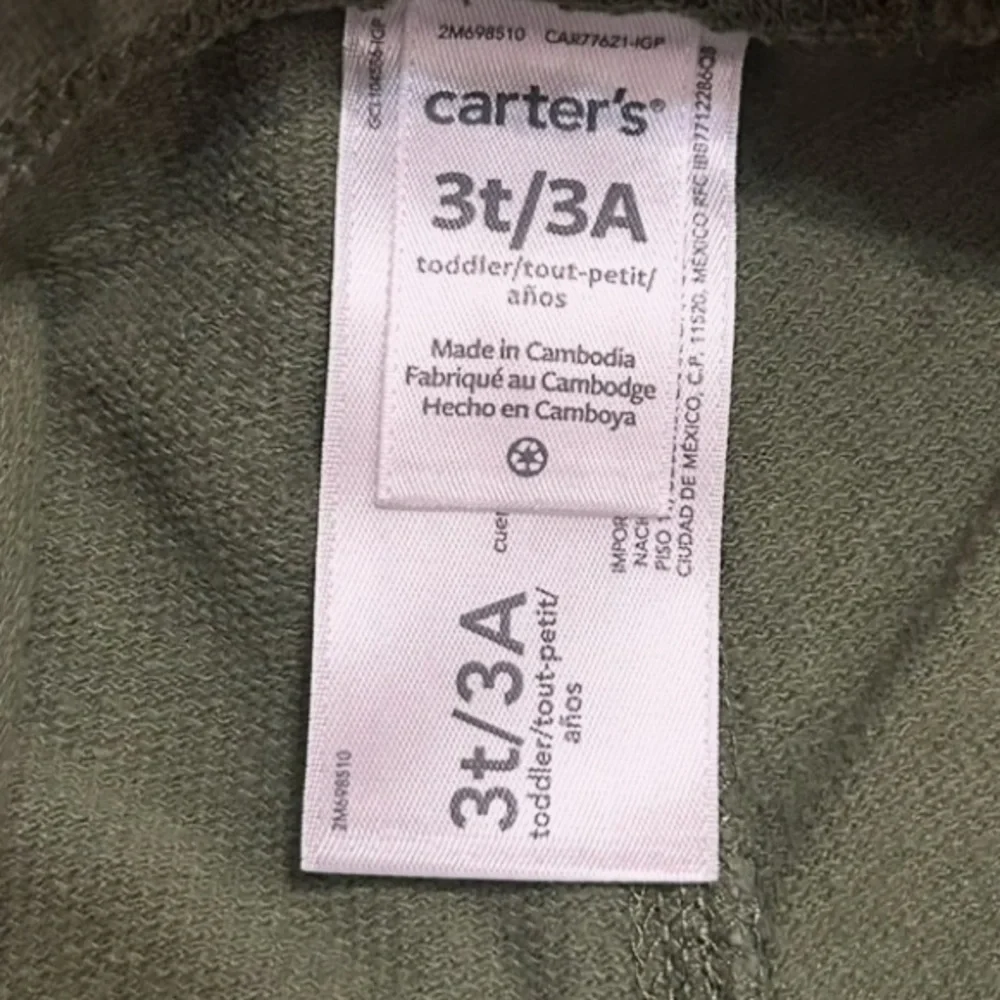 Carter’s Toddler Olive Green Jogger Sweatpants Size 3T